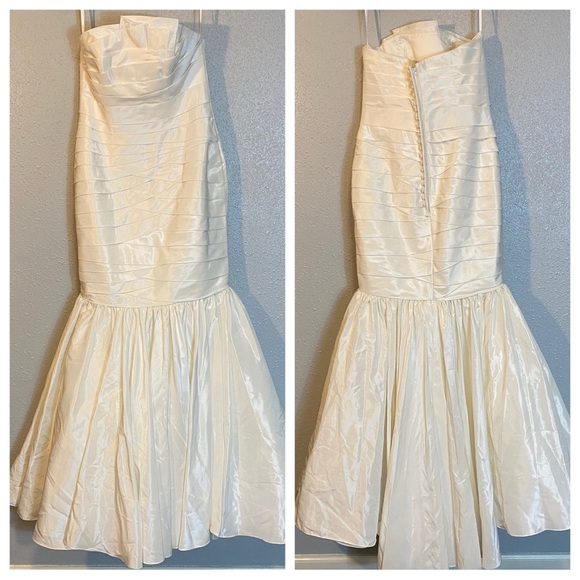 Mari Lee for Madeline Gardner Elegant White Strapless Gown - Picture 1 of 15